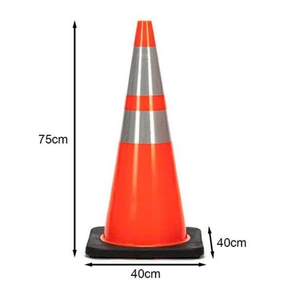 Cọc Tiêu Giao Thông Đế Đen Phản Quang Cao Su Tổng Hợp Chịu Lực - OCGT00080 3 Cọc Tiêu Giao Thông Đế Đen Phản Quang 75cm